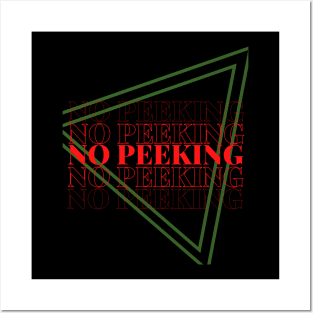 no peeking christmas Posters and Art